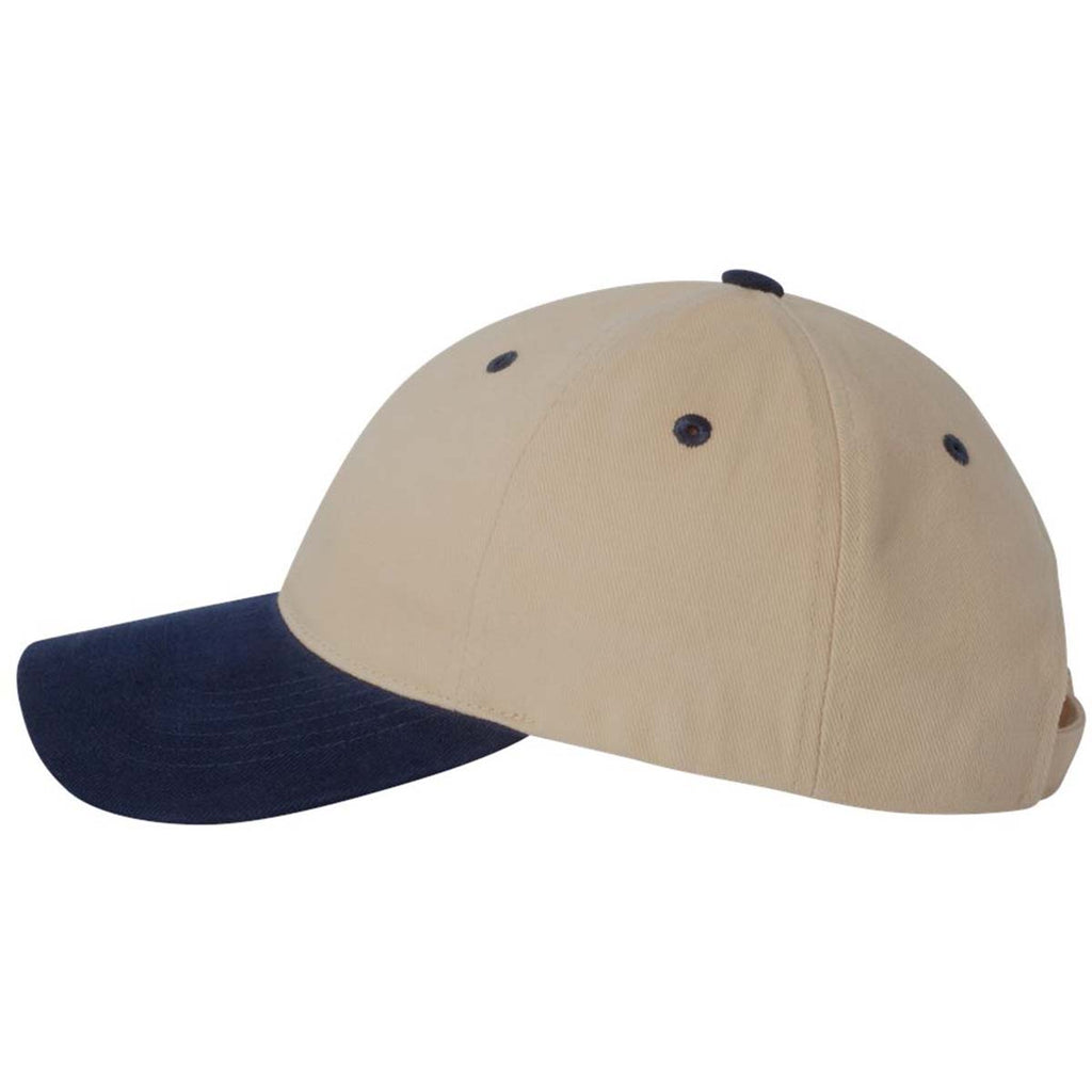 Sportsman Khaki/Navy Heavy Brushed Twill Cap