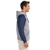 Jerzees Men's Oxford/J Navy 8 Oz. Nublend Colorblock Raglan Pullover Hood