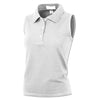 BAW Women's White Sleeveless Polo