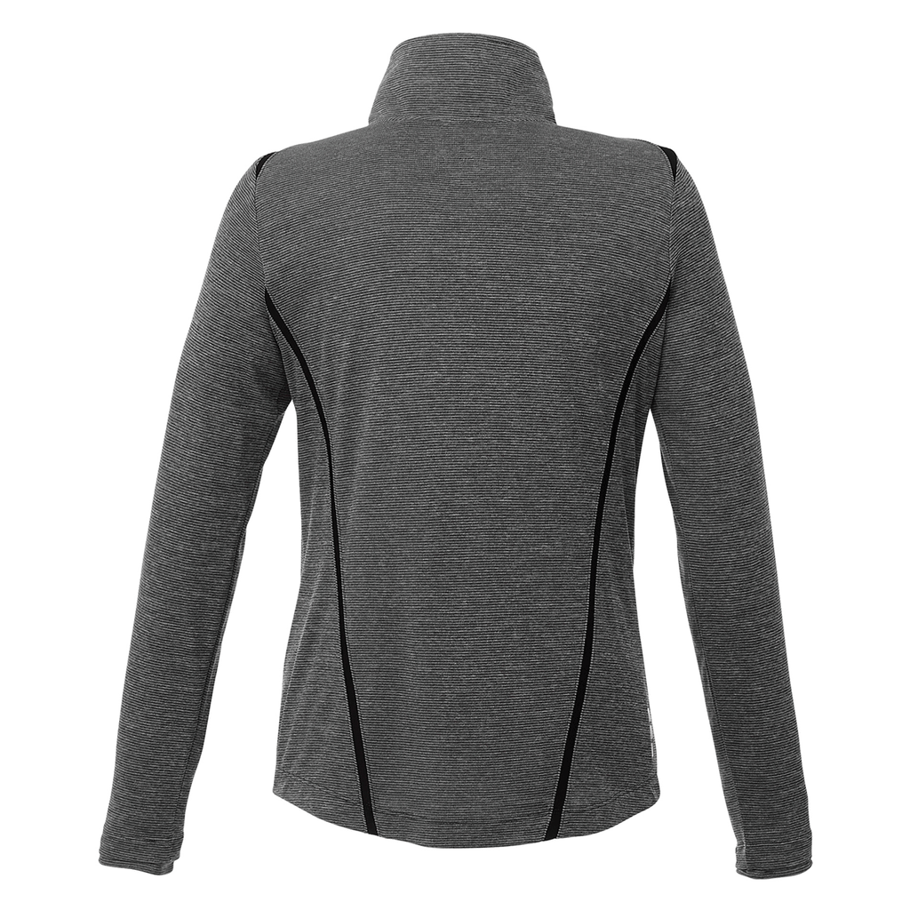 Elevate Women's Heather Charcoal/Black Dege Eco Knit Half Zip