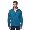 Landway Men's Caspian Blue Portola Textured Quarter Zip Fleece