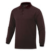 BAW Men's Maroon Classic Long Sleeve Pique Polo