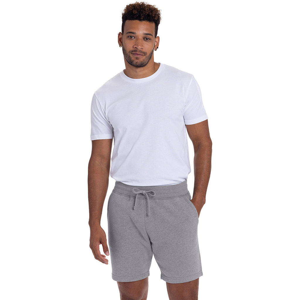 Next Level Apparel Unisex Heather Grey Fleece Sweatshort