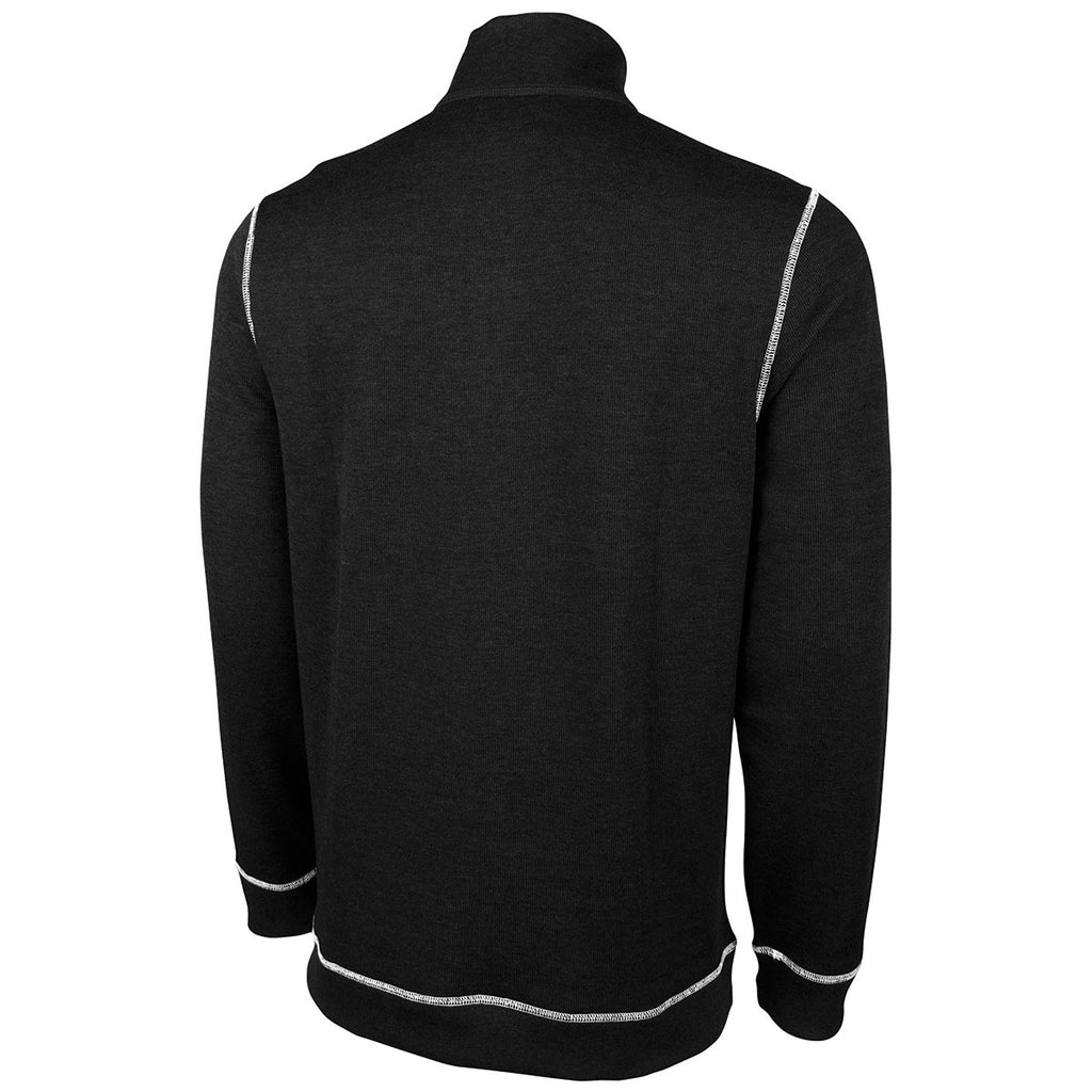 Charles River Men's Black Conway Flatback Rib Pullover