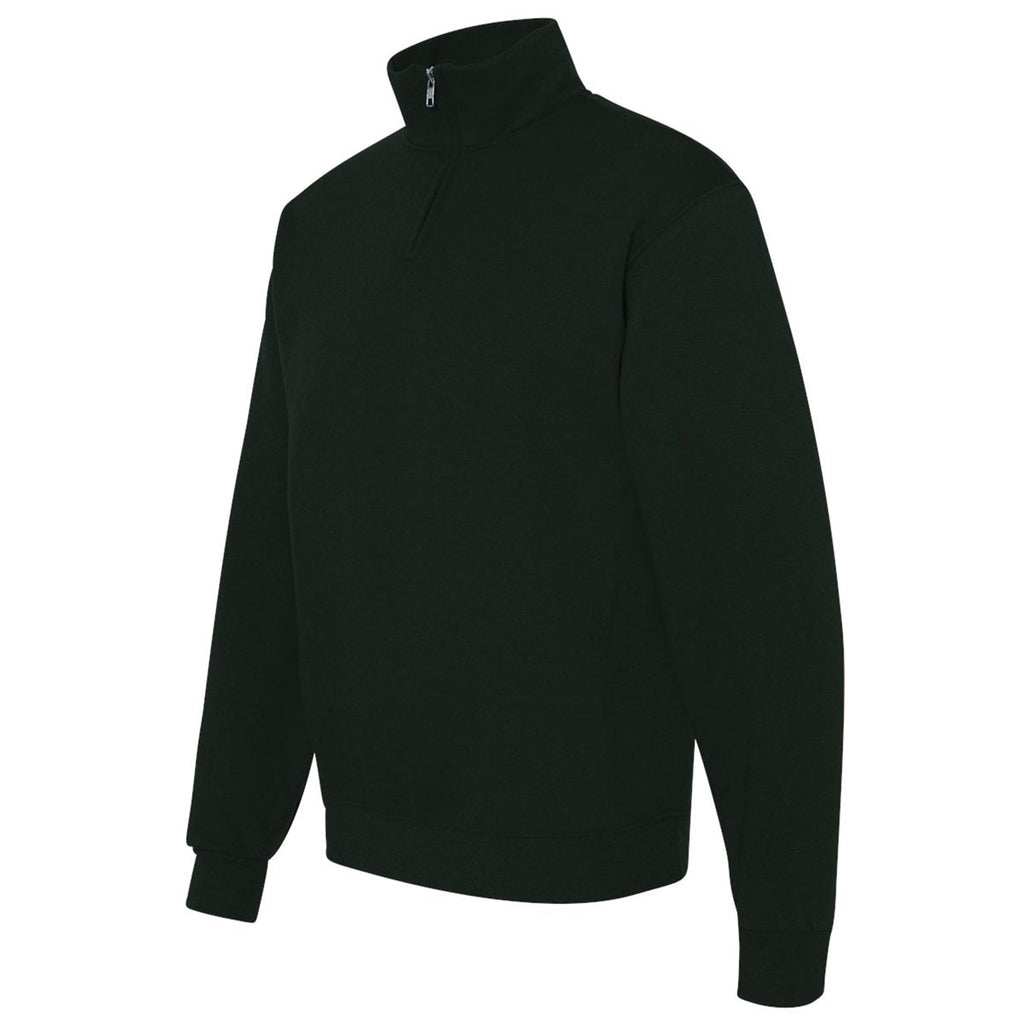 Jerzees Men's Black Nublend Cadet Collar Quarter-Zip Sweatshirt