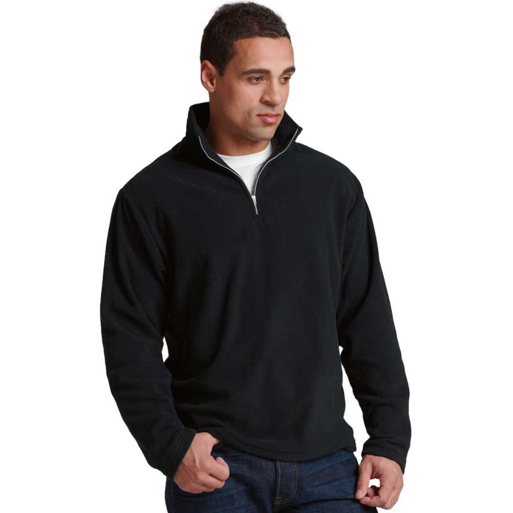 Charles River Men's Black Freeport Microfleece Pullover