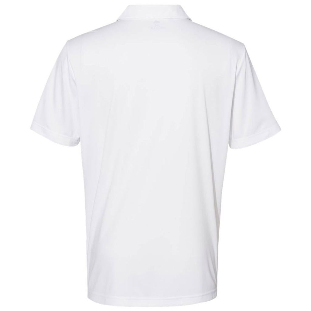 adidas Men's White/Black 3 Stripe Chest Polo