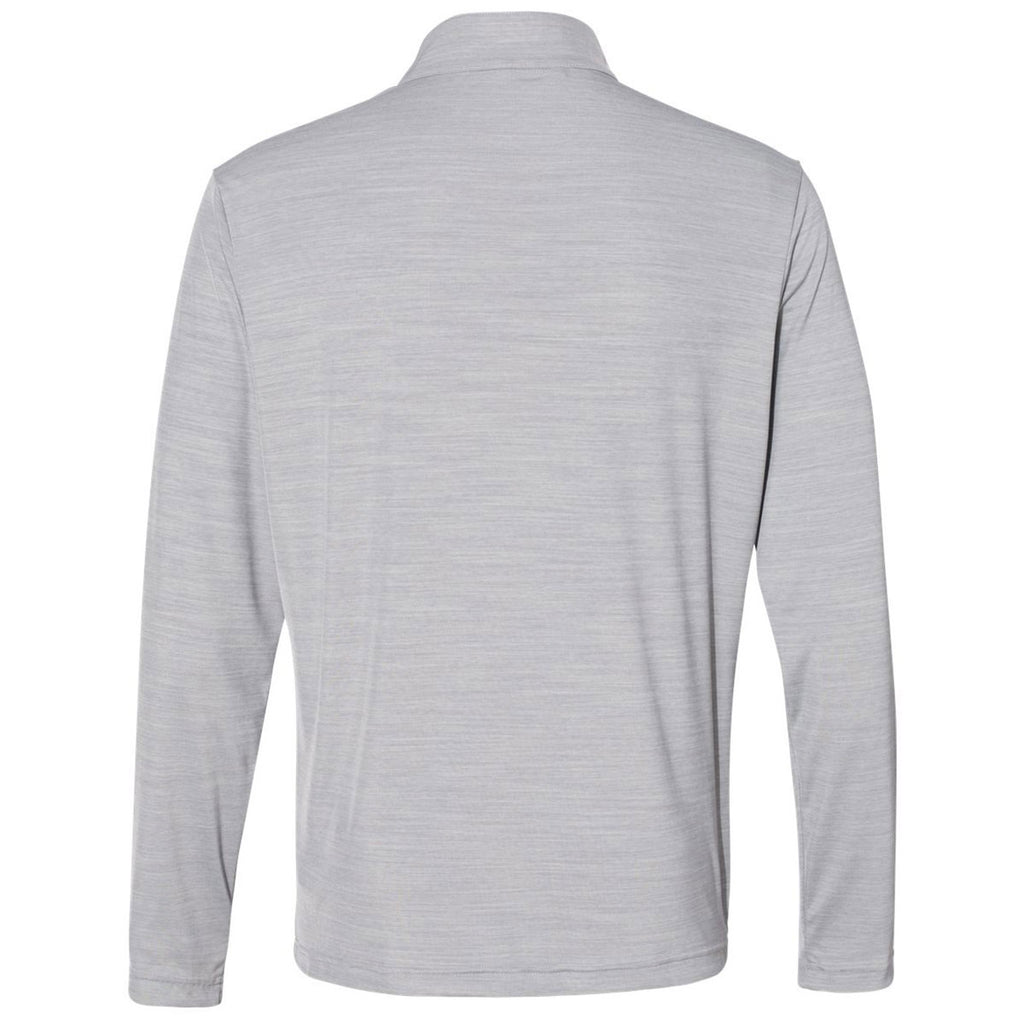 adidas Men's Mid Grey Melange Lightweight Quarter Zip