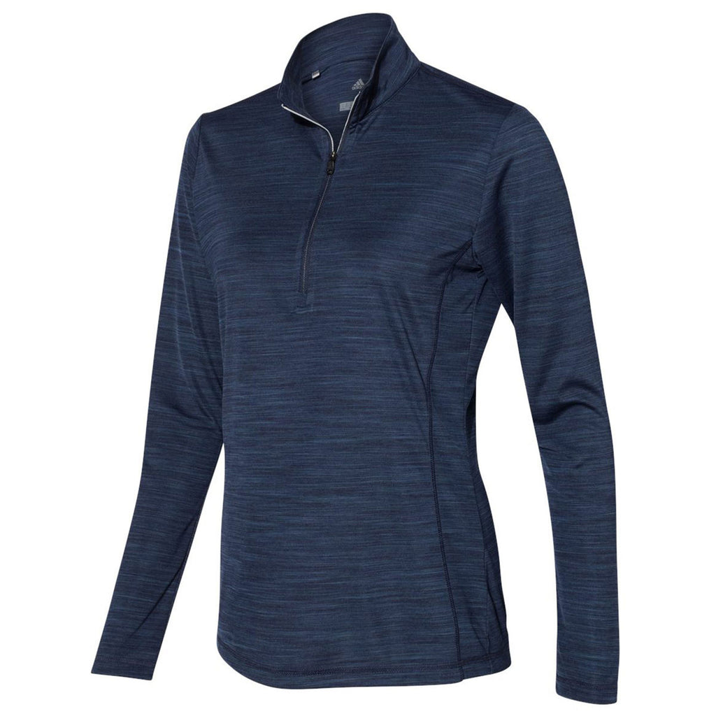 adidas Women's Collegiate Navy Melange Lightweight Quarter Zip