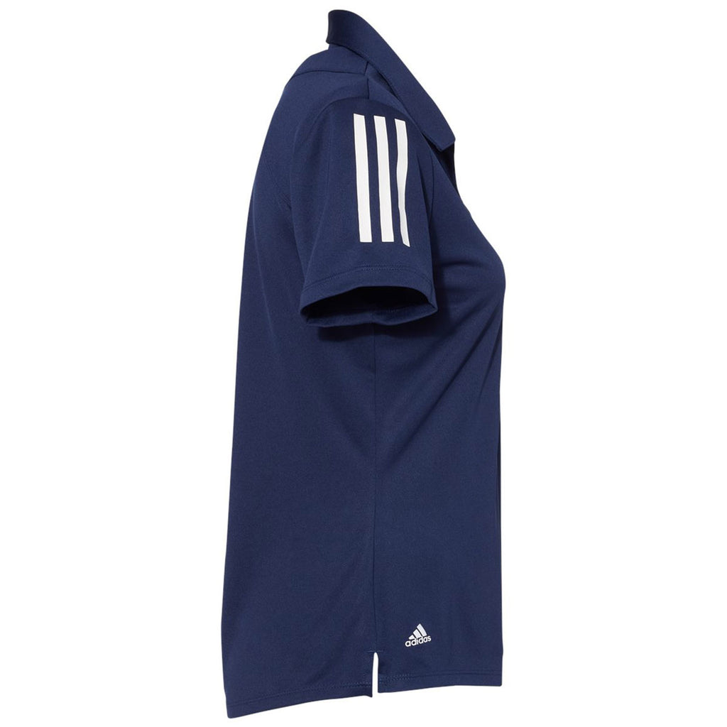 adidas Women's Team Navy Blue/White Floating 3-Stripes Sport Shirt