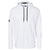 adidas Men's White Textured Mix Media Hooded Sweatshirt