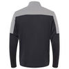 adidas Men's Black/Grey Three Melange Lightweight Quarter Zip Pullover