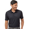 adidas Men's Black/Grey Three Pine Tree Polo