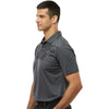 Adidas Men's Grey Six Camo Chest Print Polo