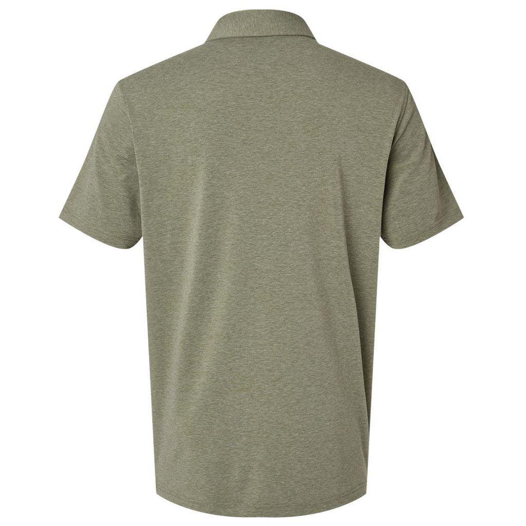 Adidas Men's Olive Strata Melange Blend Polo