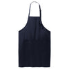 Port Authority Navy Easy Care Extra Long Bib Apron with Stain Release