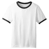 Alternative Apparel Men's White/Black Keeper Vintage 50/50 Ringer Tee