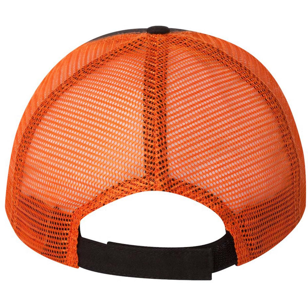 Sportsman Black/Orange The Duke Washed Trucker Cap