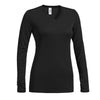 Expert Women's Black V-Neck Long Sleeve Tee