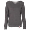 Champion Women's Charcoal Heather Originals French Terry Boat Neck Sweatshirt