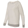 Champion Women's Oatmeal Heather/Oxford Grey Originals French Terry Boat Neck Sweatshirt