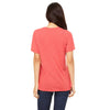 Bella + Canvas Women's Red Triblend Relaxed Jersey Short-Sleeve T-Shirt