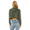 Bella + Canvas Women's Military Green Cropped Fleece Hoodie