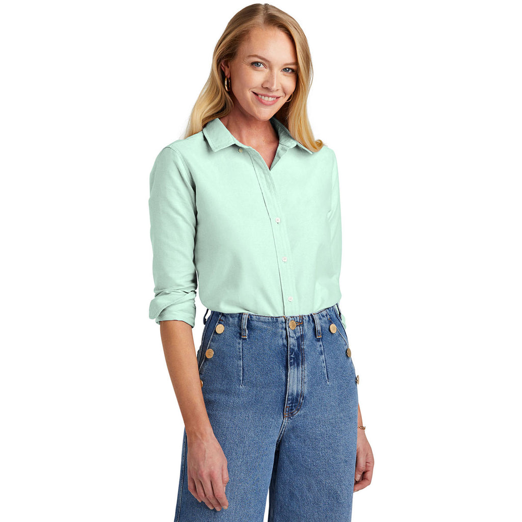 Brooks Brothers Women's Soft Mint Casual Oxford Cloth Shirt