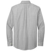 Brooks Brothers Men's Shadow Grey Wrinkle Free Stretch Patterned Shirt