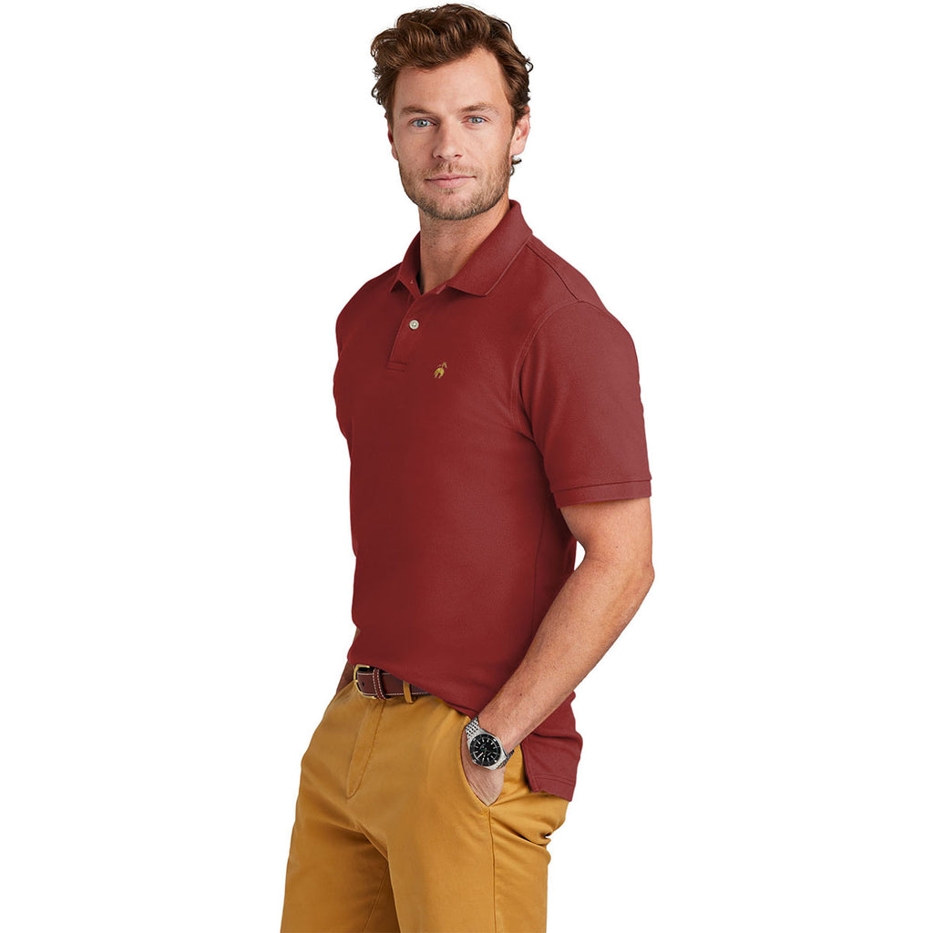 Brooks Brothers Men's Rich Red Pima Cotton Pique Polo