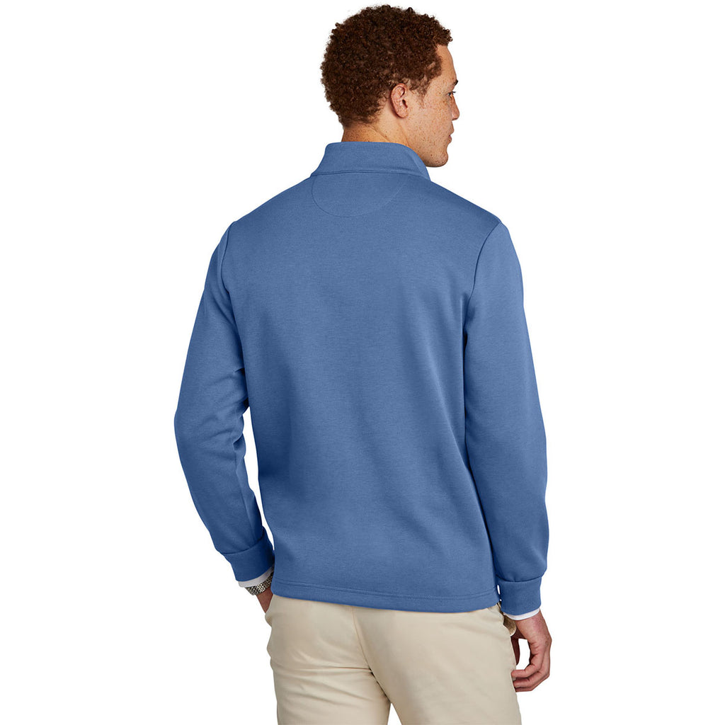 Brooks Brothers Men's Charter Blue Double Knit Quarter Zip