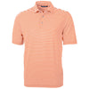 Cutter & Buck Men's College Orange Virtue Eco Pique Stripped Recycled Tall Polo