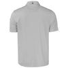 Cutter & Buck Men's Elemental Grey Pike Eco Tonal Geo Print Stretch Recycled Tall Polo