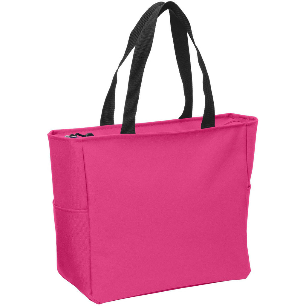 Port Authority Pink Azalea Essential Zip Tote