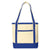 Port Authority Natural/True Royal Medium Cotton Canvas Boat Tote