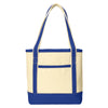 Port Authority Natural/True Royal Medium Cotton Canvas Boat Tote