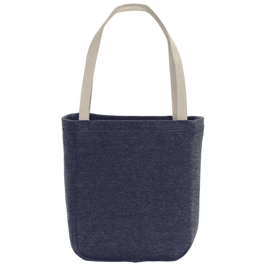 Port Authority Heather Navy Core Sweatshirt Tote