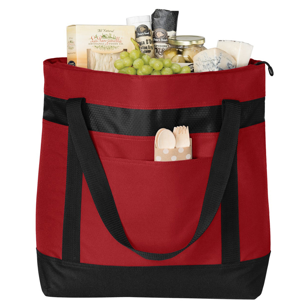 Port Authority Chili Red Large Tote Cooler