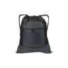 Port Authority Black/Deep Smoke Pocket Cinch Pack