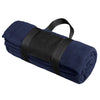 Port Authority True Navy Fleece Blanket with Carrying Strap