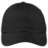 Port Authority Black Brushed Twill Cap