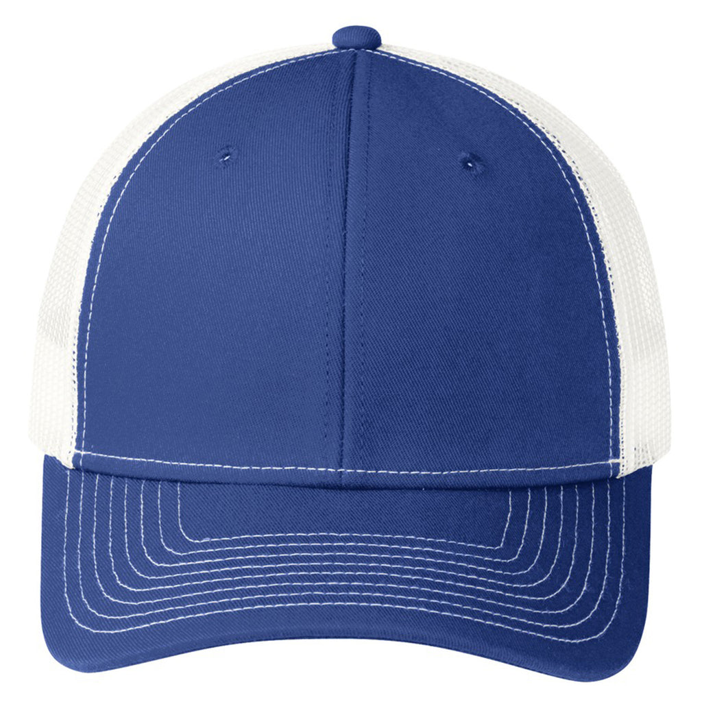 Port Authority Patriot Blue/White Snapback Trucker Cap