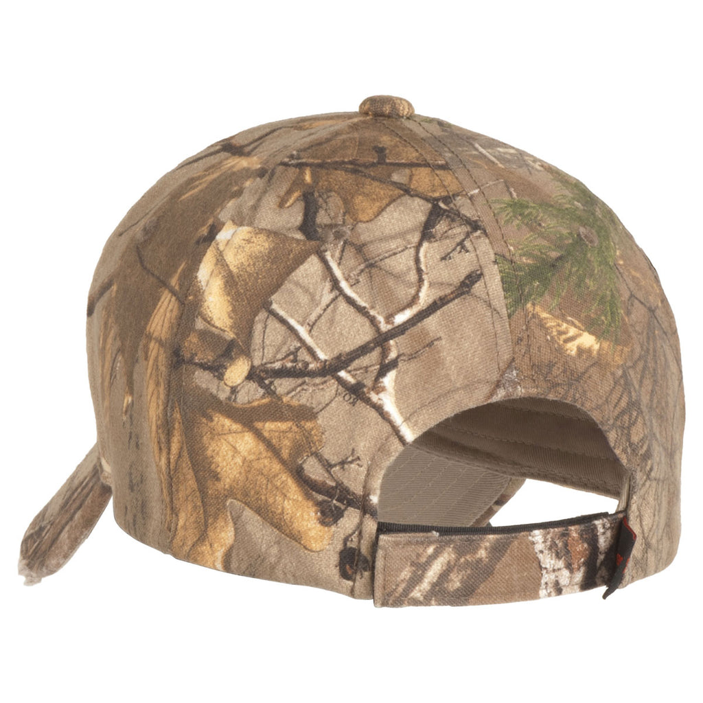 Port Authority Realtree Xtra/ Khaki Camo Cap with Contrast Front Panel