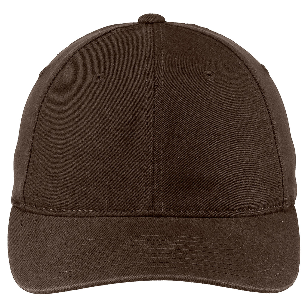 Port Authority Brown Flexfit Garment Washed Cap