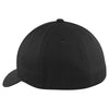 Port Authority Black Flexfit Cotton Twill Cap