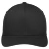 Port Authority Black Flexfit Cotton Twill Cap