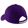 Port Authority Purple/White Sandwich Bill Cap with Striped Closure