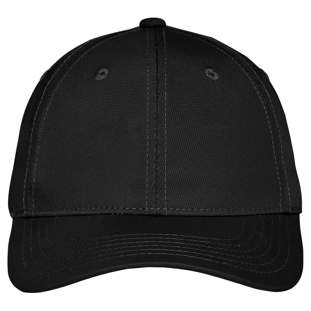 Port Authority Black Nylon Twill Performance Cap