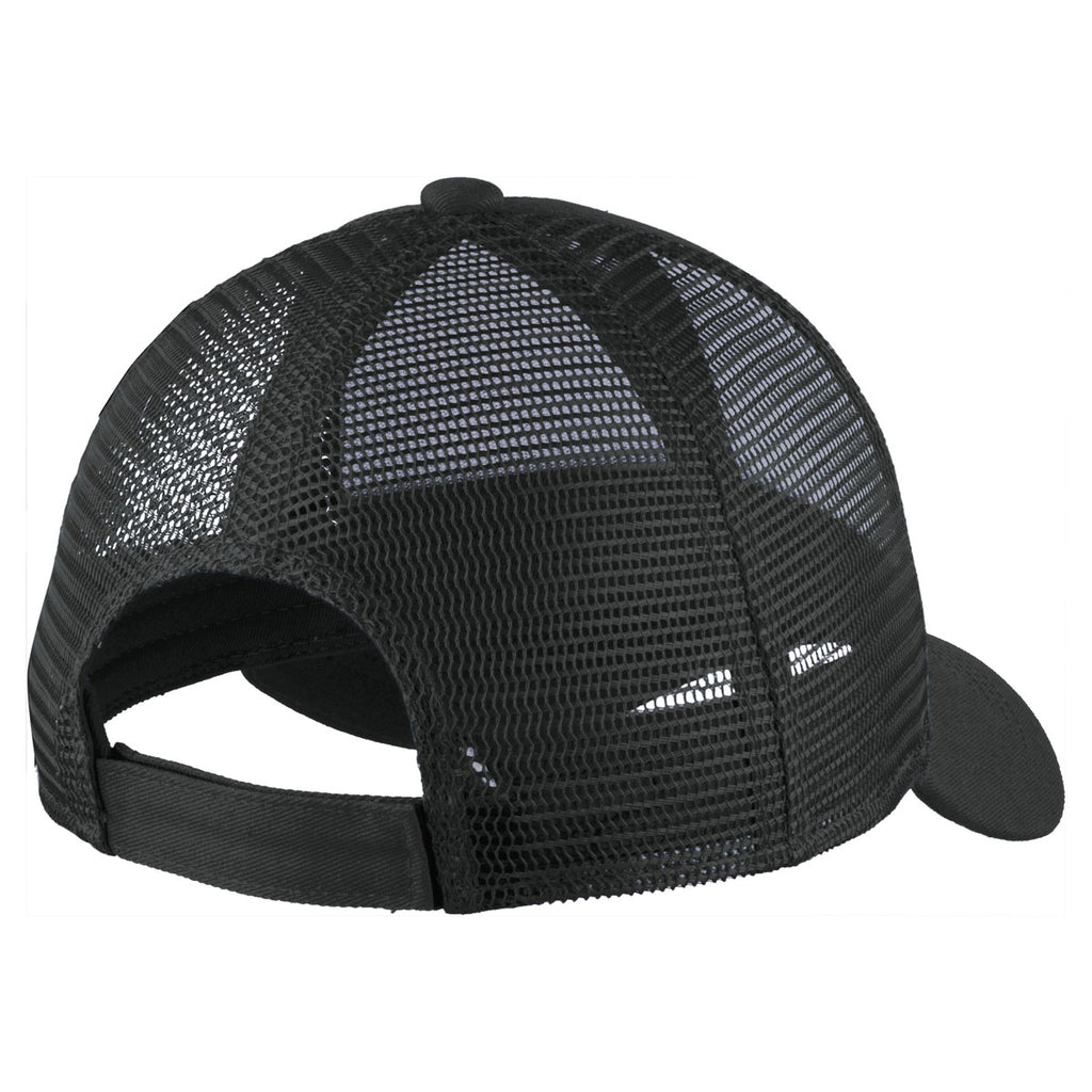 Port Authority Black Adjustable Mesh Back Cap