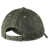 Port Authority Olive Pigment Print Distressed Cap